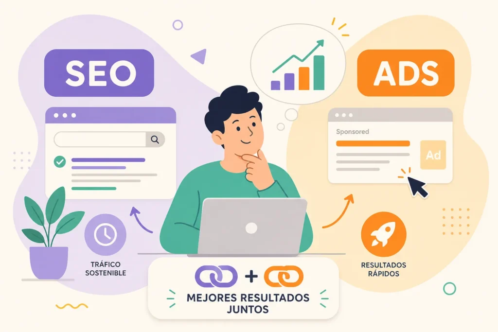 SEO vs Google Ads: rentabilidad real y cuándo combinarlos